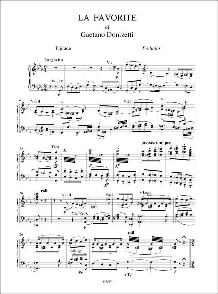 ドニゼッティ LA FAVORITE 楽譜 2冊セット ドニゼッティ LA FAVORITE