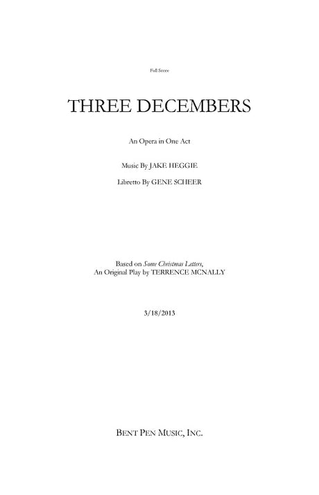 Heggie: Three Decembers