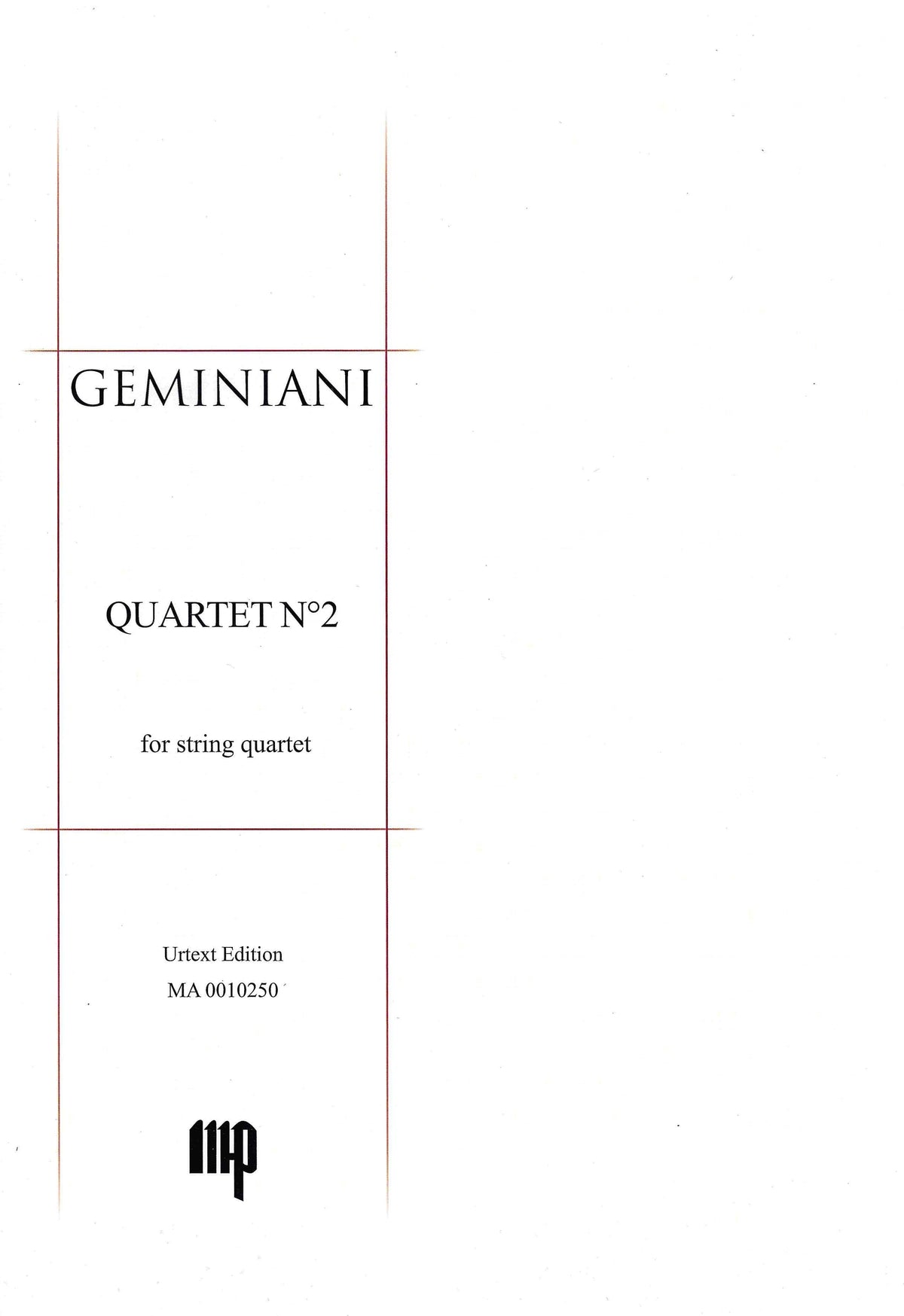 Geminiani: String Quartet No. 2