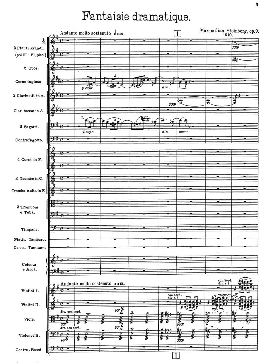 Steinberg: Fantaisie dramatique, Op. 9