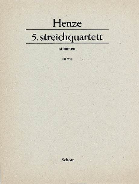 Henze: String Quartet No. 5