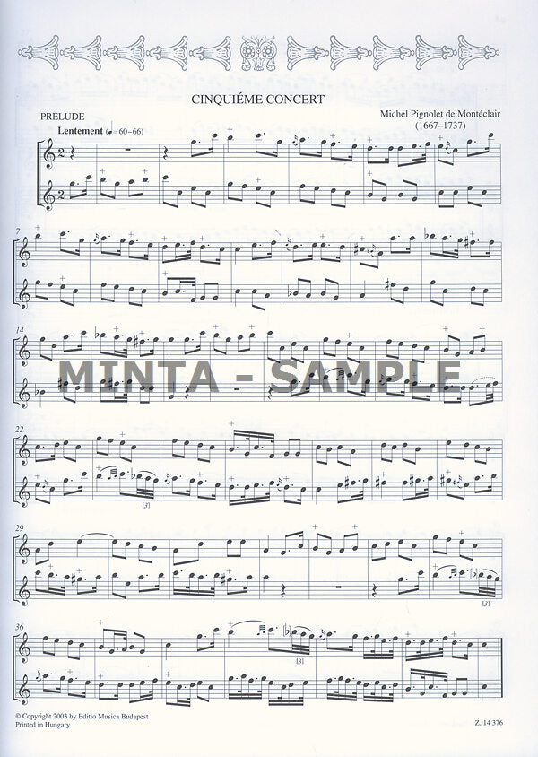 French Baroque Duets for 2 Treble Recorders