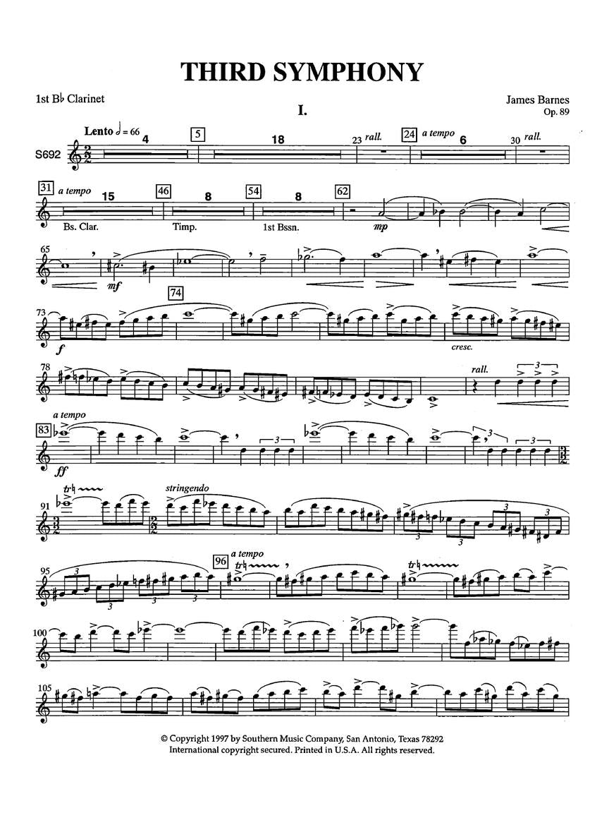 Barnes: Symphony No. 3, Op. 89