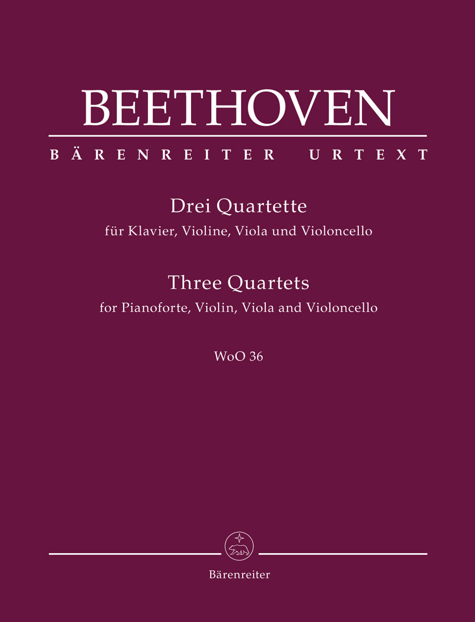 Beethoven: 3 Piano Quartets, WoO 36