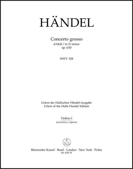 Handel: Concerto grosso in D Minor, HWV 328, Op. 6, No. 10
