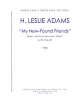 H.L. Adams: My New-Found Friends (Blake's Aria)
