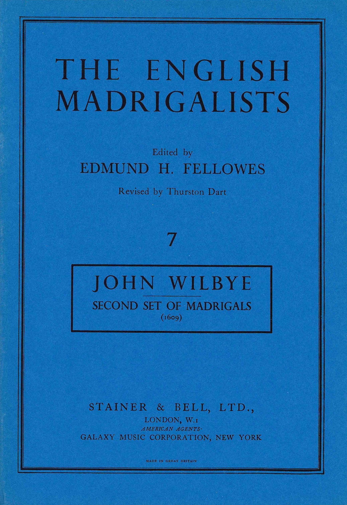 Wilbye: Second Set of Madrigals (1609)