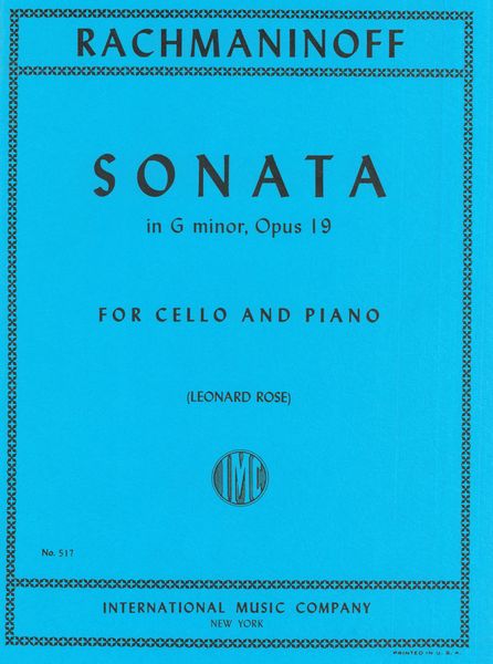 Rachmaninoff: Sonata in G Minor, Op. 19