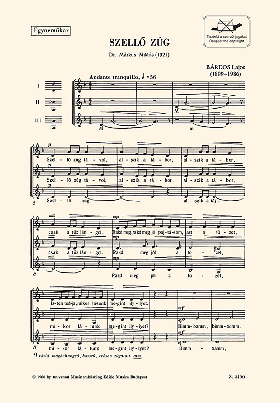 Bárdos: Szellő zúg