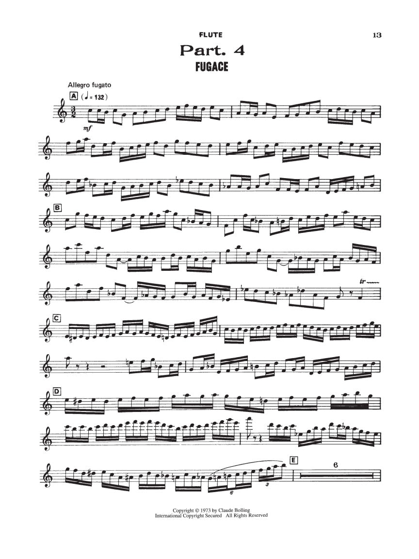 Bolling: Suite for Flute and Jazz Piano Trio