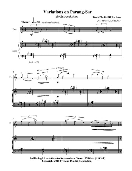 D. Richardson: Variations on Parang-Sae