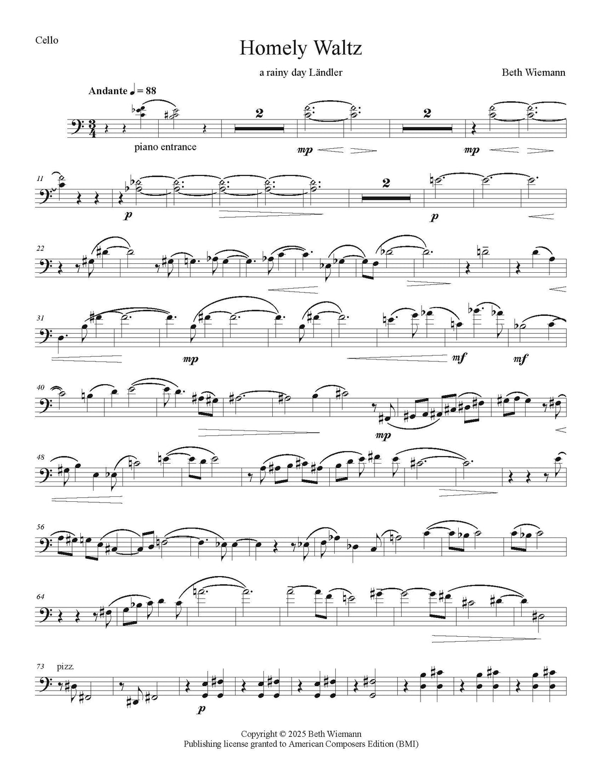 Wiemann: Homely Waltz