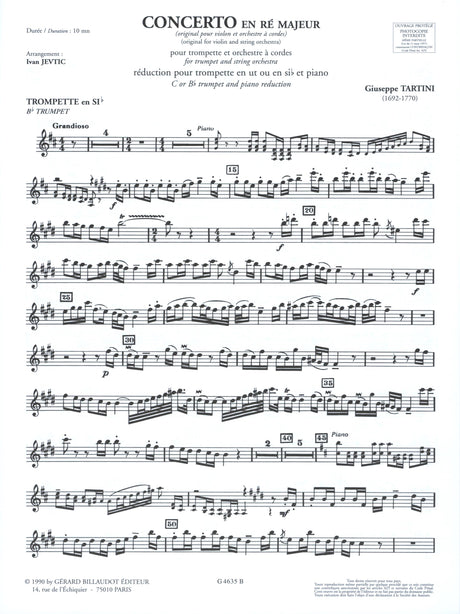 Tartini: Concerto in D Major (arr. for trumpet)