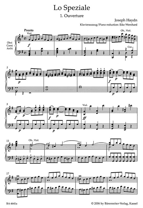 Haydn: Lo Speziale, Hob. XXVIII:3