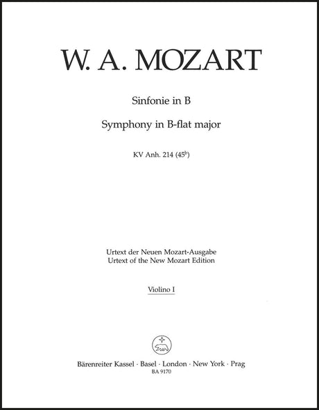 Mozart: Symphony in B-flat Major, K. Anh. 214 (45b)