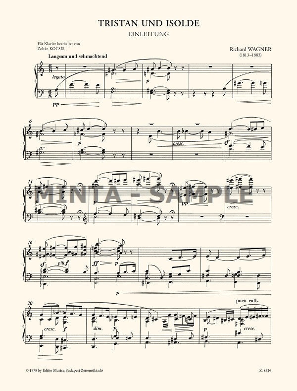 Wagner: Prelude to "Tristan and Isolde" (arr. for piano)