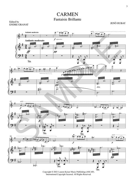 Dueling Carmens: Two Fantasies by Hubay & Sarasate