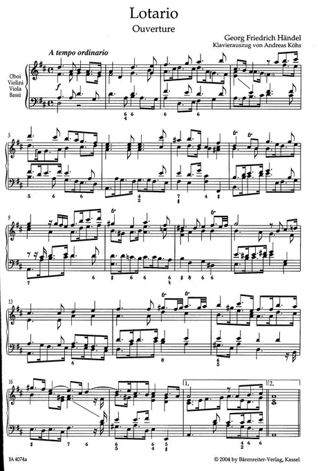 Handel: Lotario, HWV 26