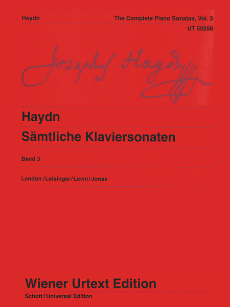 Haydn: Complete Piano Sonatas - Volume 3 – Ficks Music