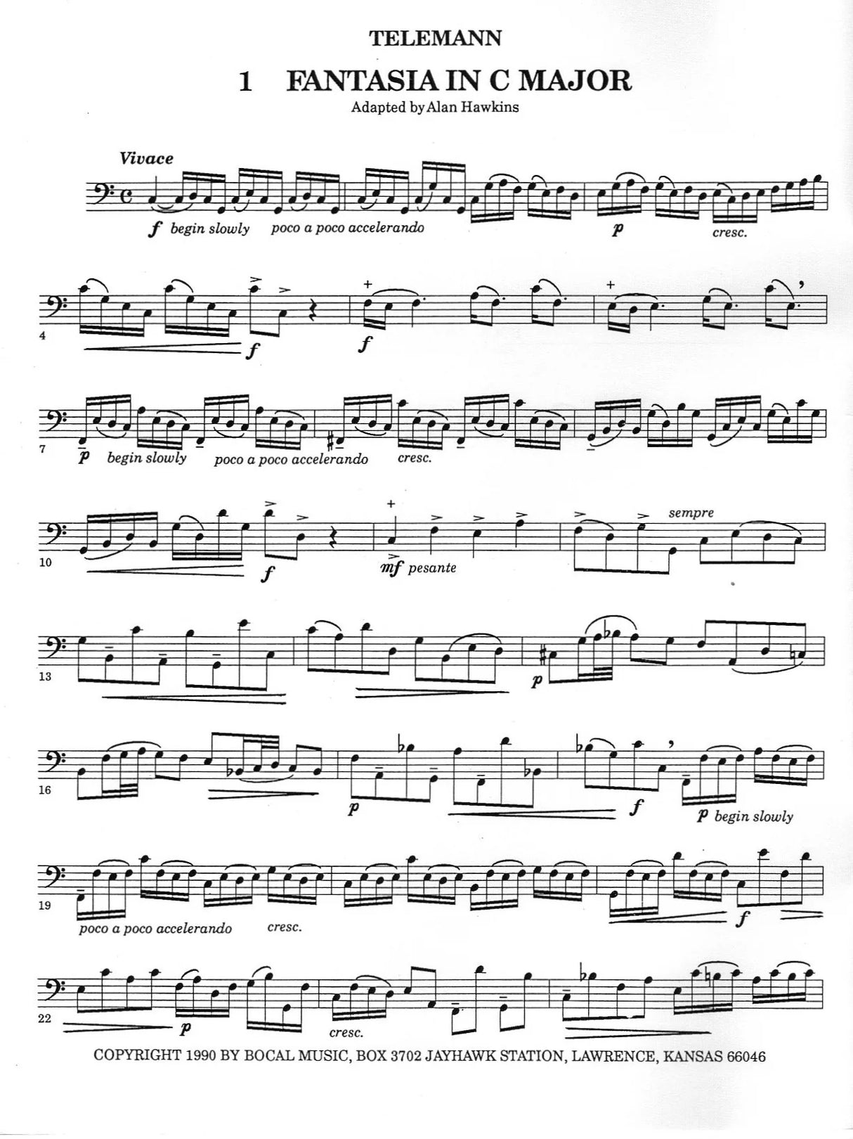 Telemann: 12 Fantasies (arr. for bassoon)