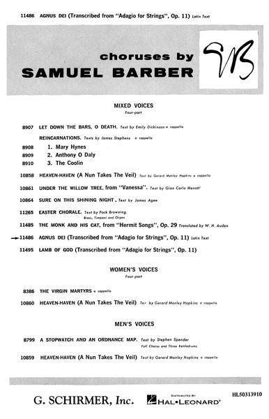 Barber: Agnus Dei: Music of Inner Harmony