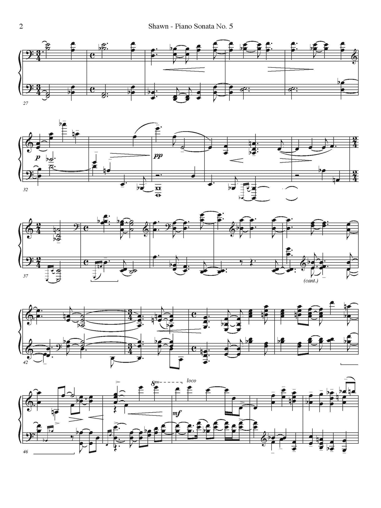 Shawn: Piano Sonata No. 5