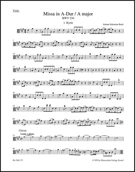 Bach: Missa in A Major, BWV 234
