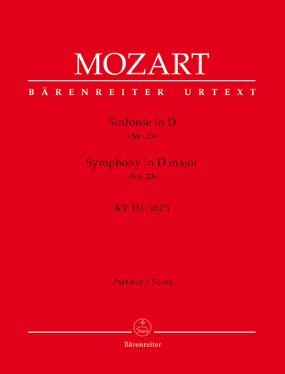 Mozart: Symphony No. 23 in D Major, K. 181 (162b)
