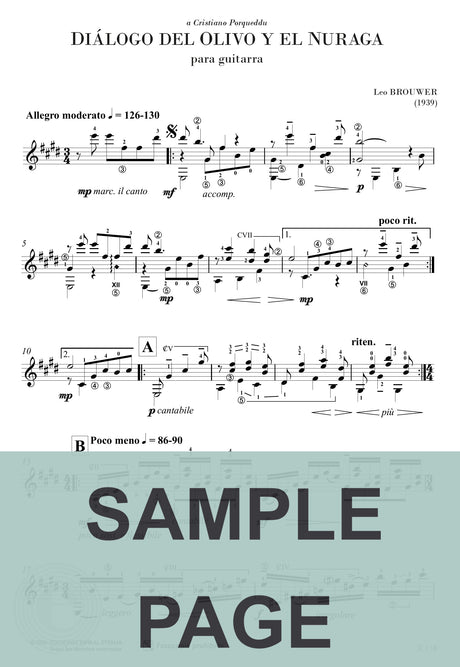 Brouwer: Diálogo del Olivo y el Nuraga