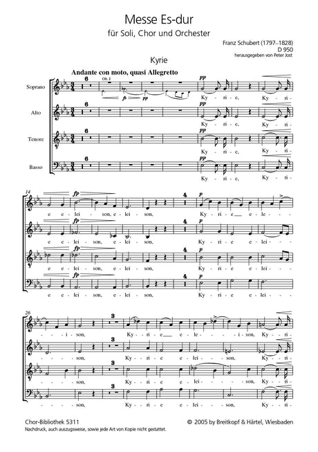 Schubert: Mass in E-flat Major, D 950