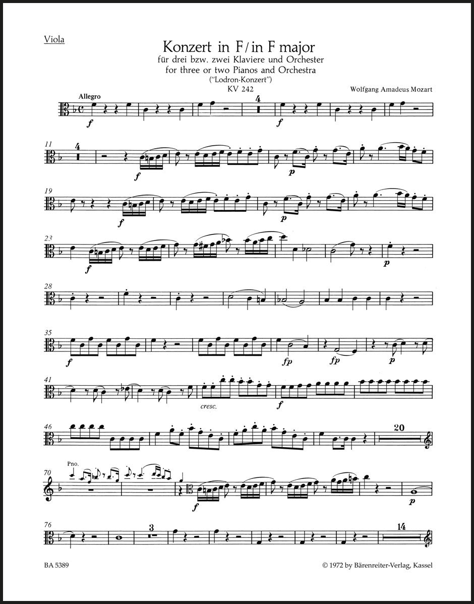 Mozart: Concerto No. 7 for 2 or 3 Pianos, K. 242 (