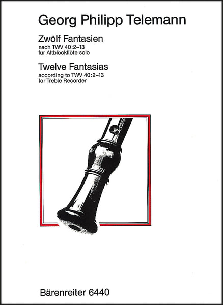 Telemann: 12 Fantasias, TWV 40:2-13 (arr. for treble recorder
