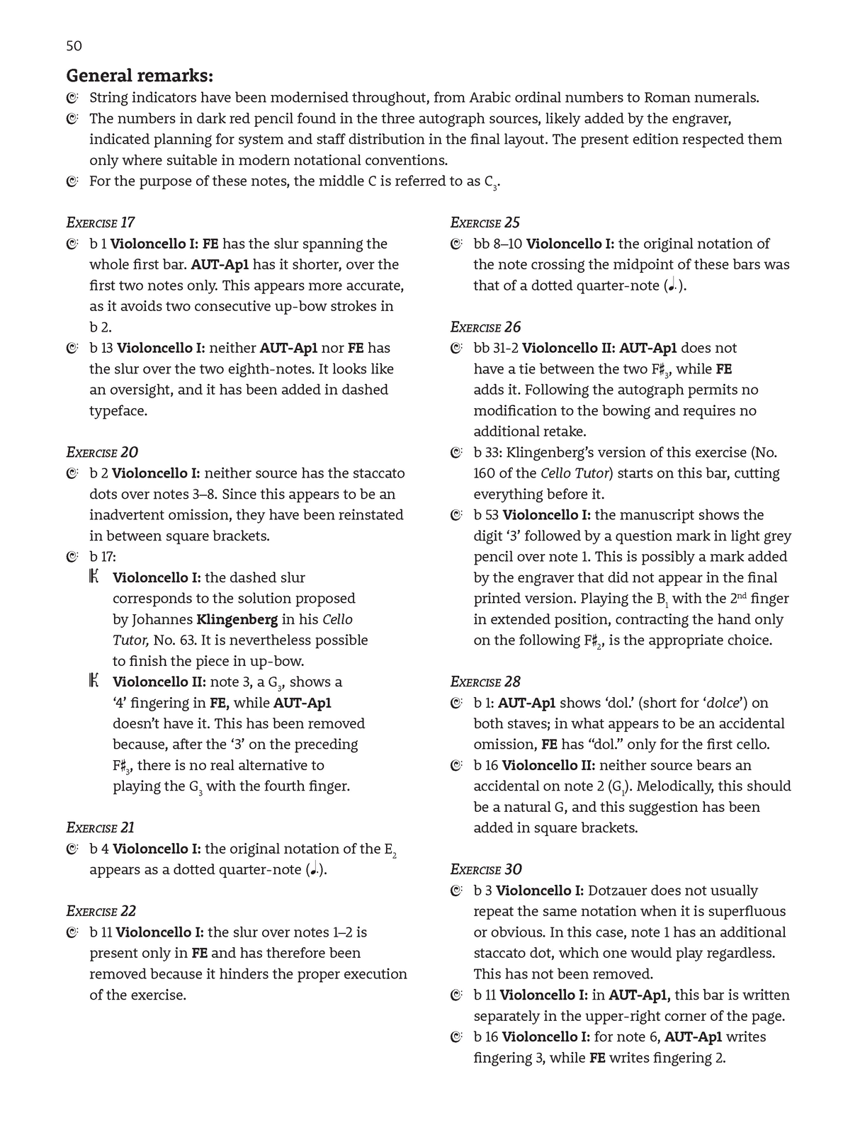 Dotzauer: Scales & Exercises, Appendix 1 from the Cello School, Op. 65