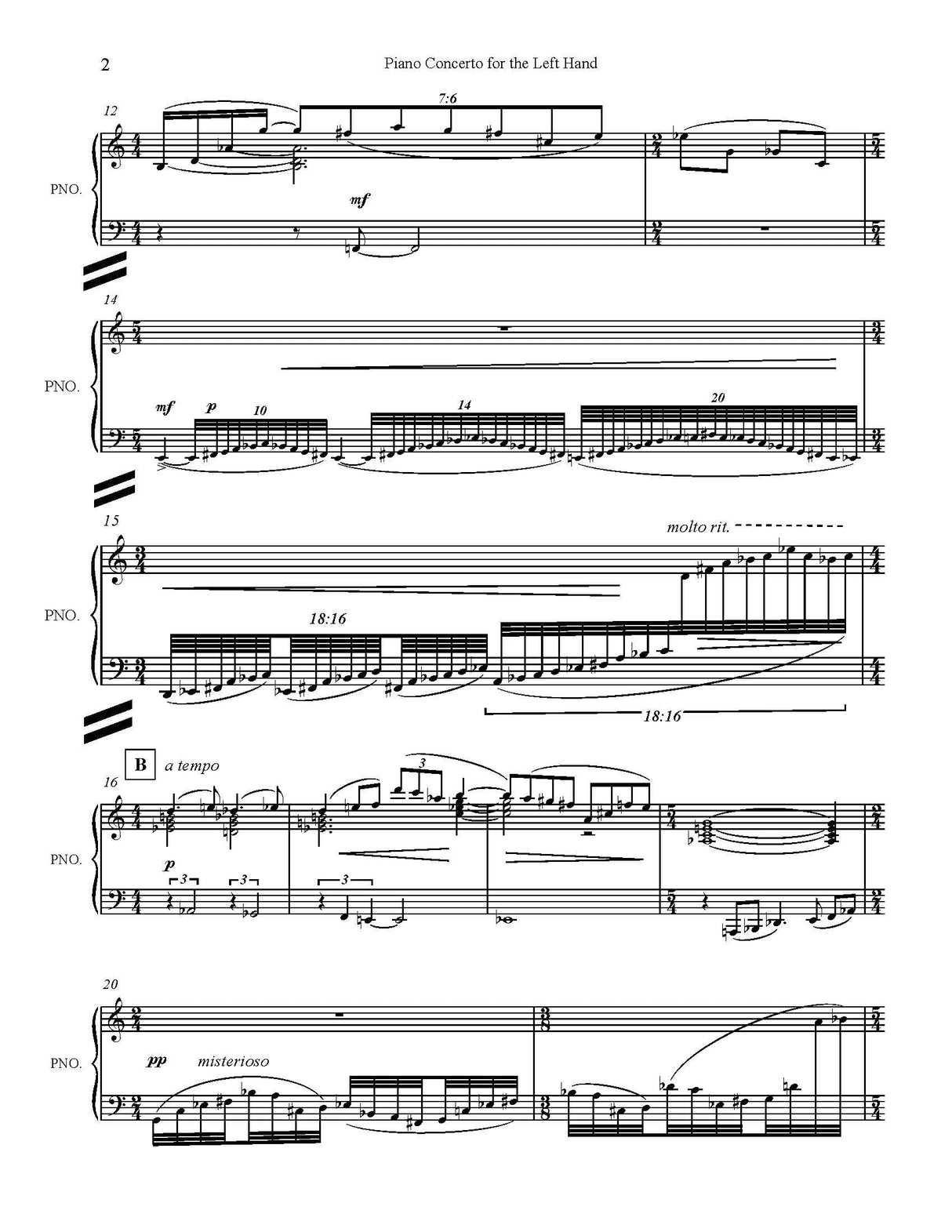 D. Richardson: Piano Concerto for the Left Hand