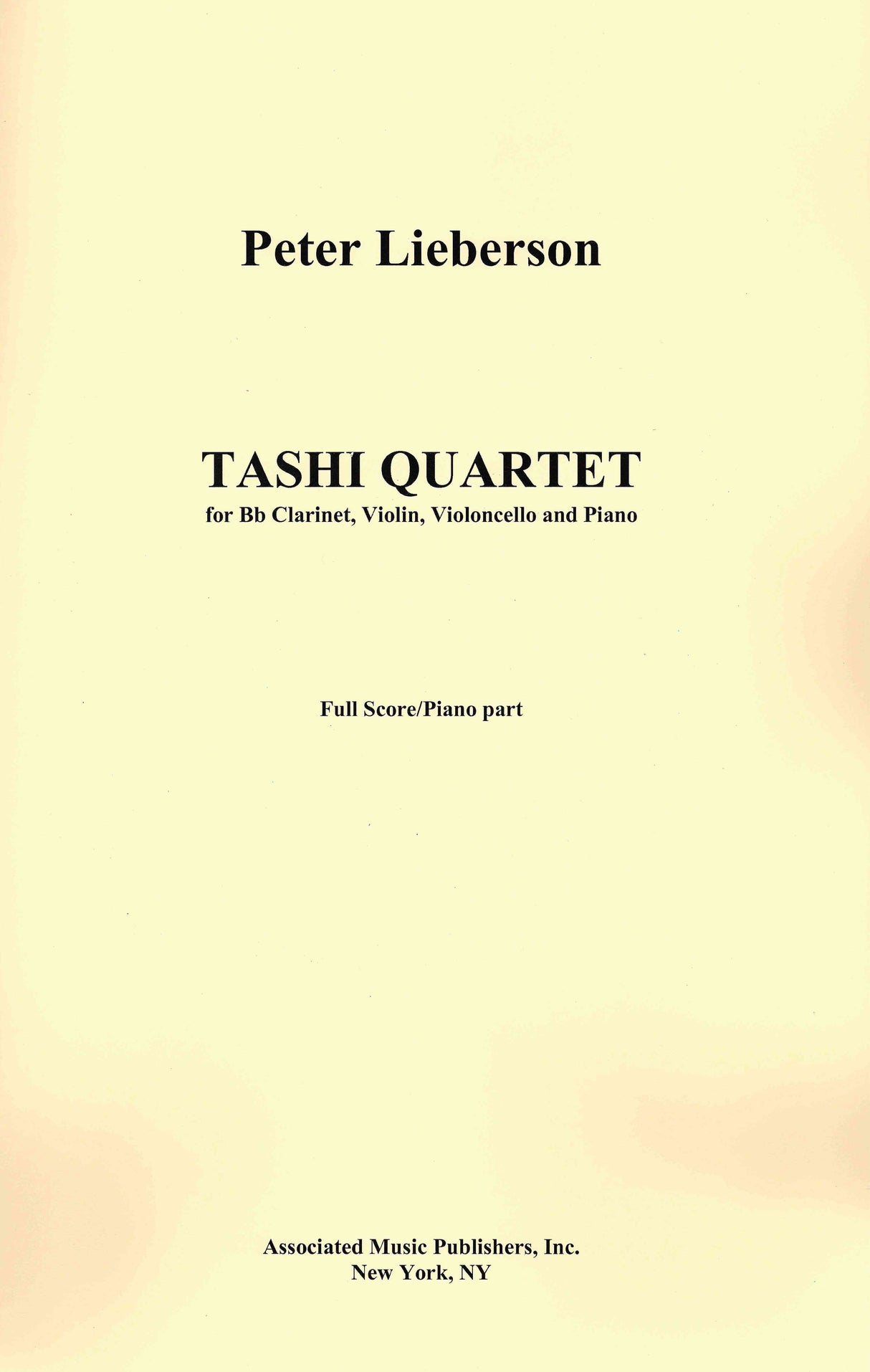 Lieberson: Tashi Quartet