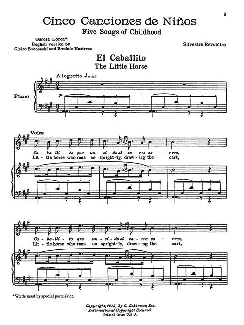 Revueltas: Cinco Canciones de Ninos