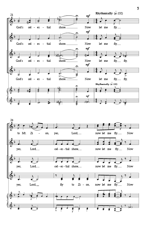 Now Let Me Fly (arr. for SSAA choir)