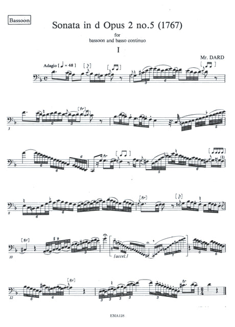 Dard: Bassoon Sonata in D Minor, Op. 2, No. 5