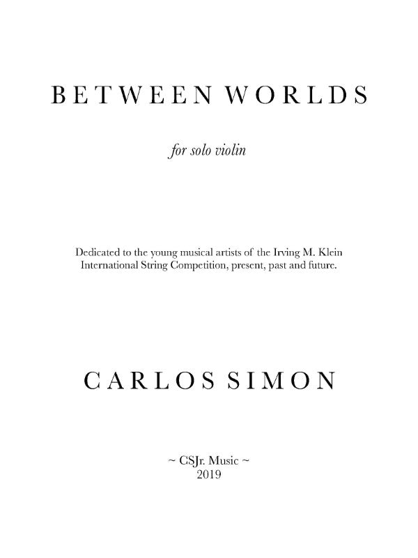 Simon: Between Worlds (Version for Violin)