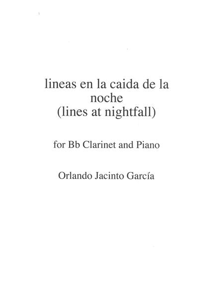 García: lineas en la caida de la noche