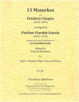 Viardot-Garcia: 13 Mazurkas by Chopin