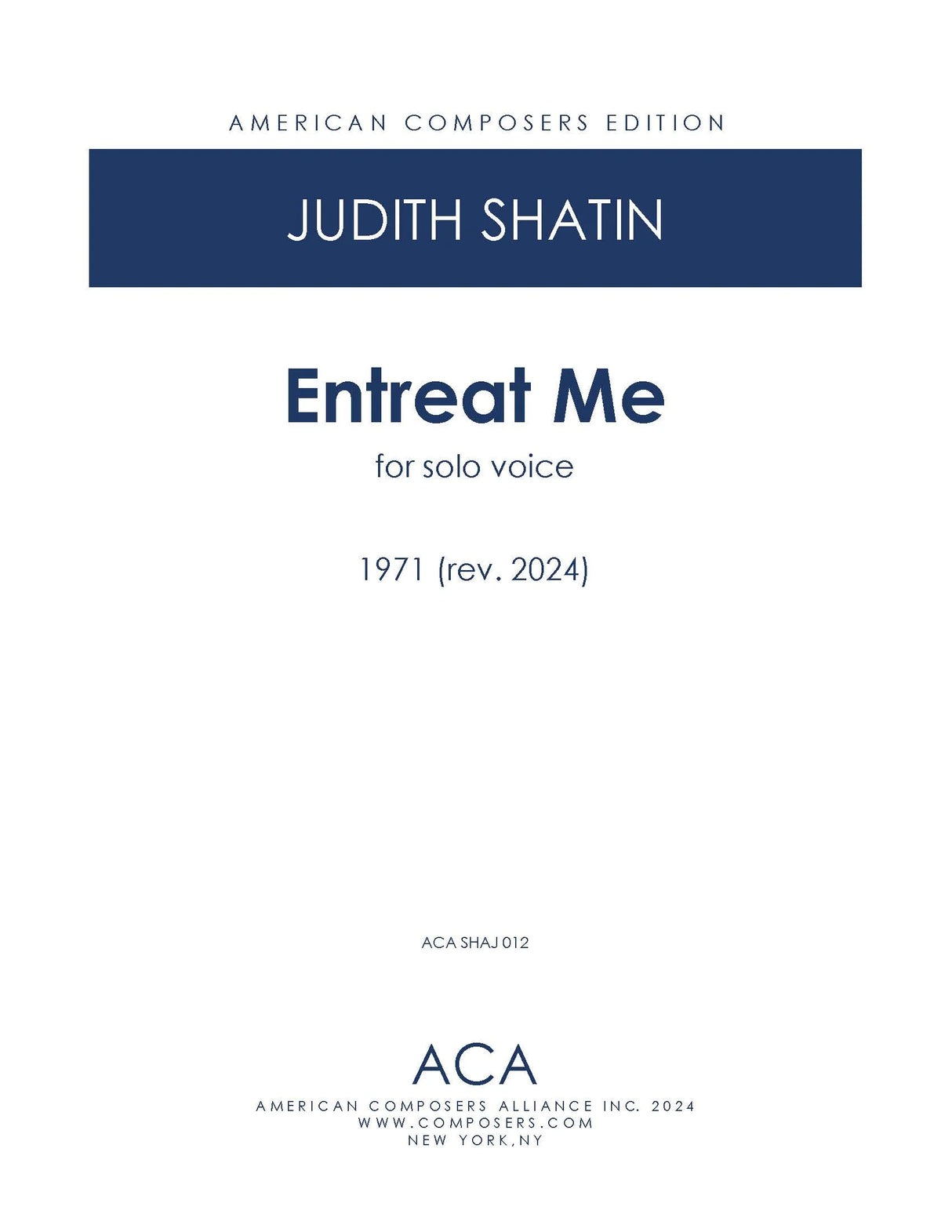 Shatin: Entreat Me
