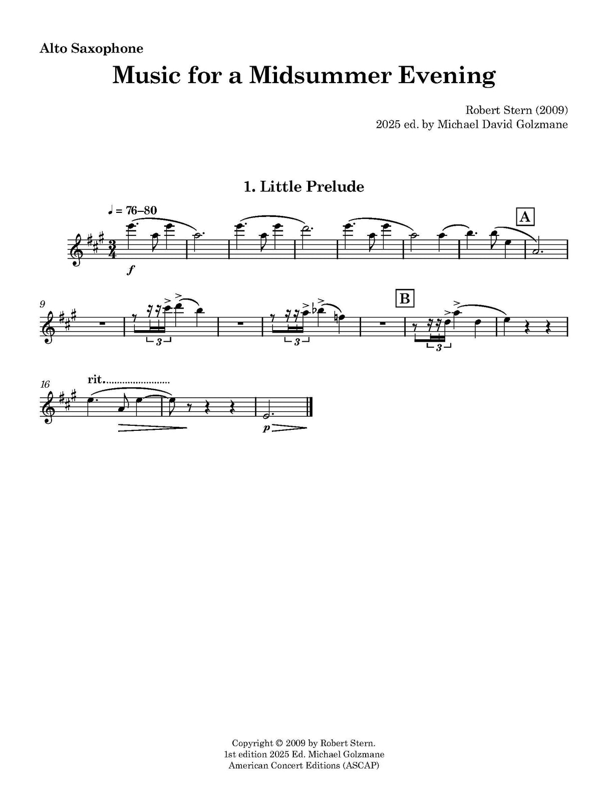 R. Stern: Music for a Midsummer Evening