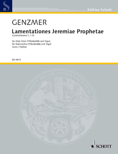Genzmer: Lamentationes Jeremiae Prophetae, GeWV 64