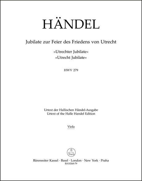 Handel: Jubilate zur Feier des Friedens von Utrecht, HWV 279