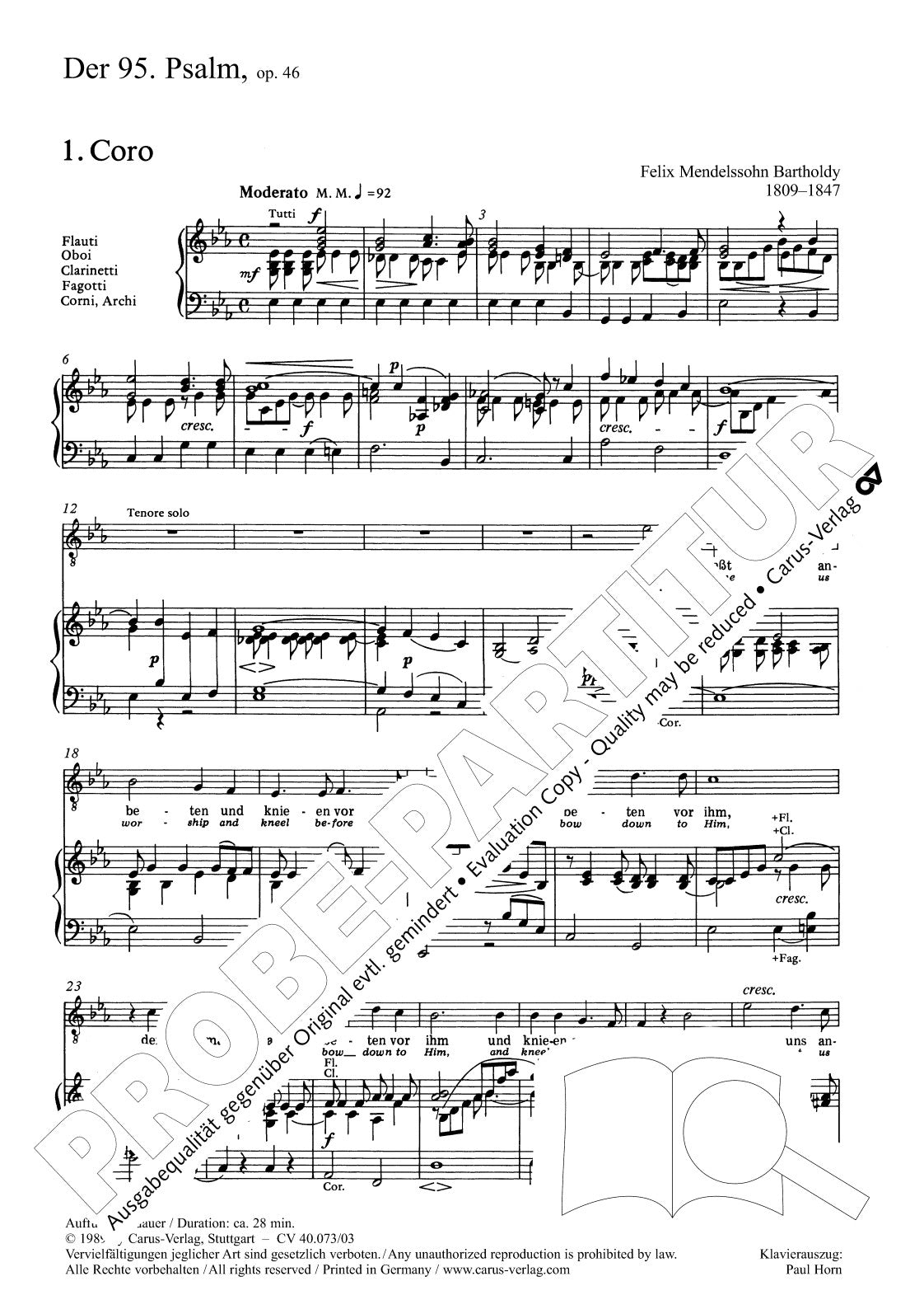 Mendelssohn: Kommt, laßt uns anbeten, MWV A 16, Op. 46