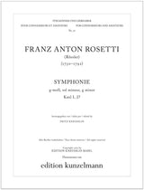 Rosetti: Symphony in G Minor, M A42