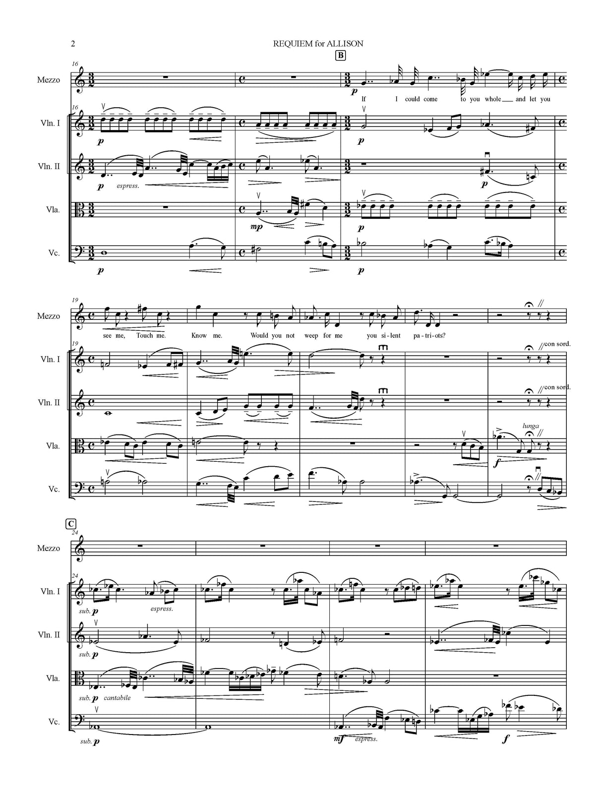 Weigl: Requiem for Allison