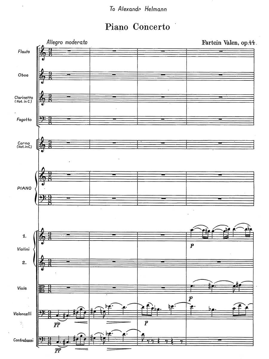 Valen: Piano Concerto, Op. 44