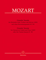 Mozart: Grande Sonata for Clarinet (or Violin) and Piano in A Major